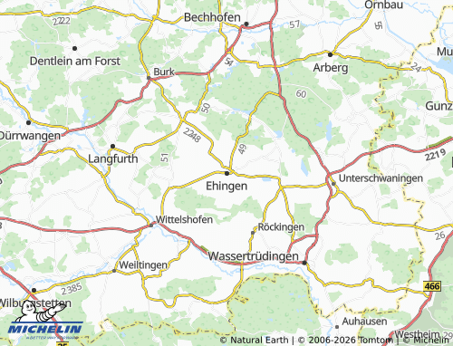 Mappa MICHELIN Ehingen - ViaMichelin