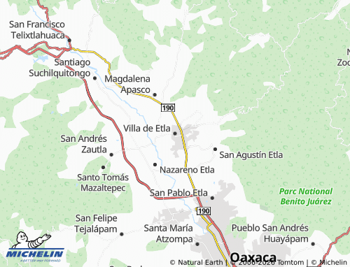 MICHELIN Villa de Etla map - ViaMichelin