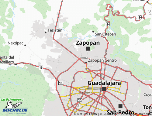Mapa MICHELIN Arcos de Zapopan - ViaMichelin