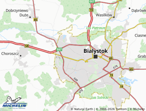 MICHELIN Wysoki Stoczek map - ViaMichelin