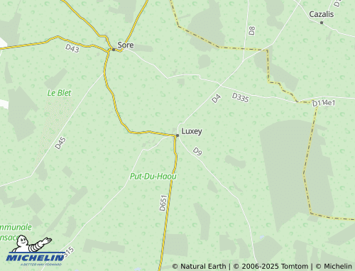 MICHELIN Luxey map - ViaMichelin
