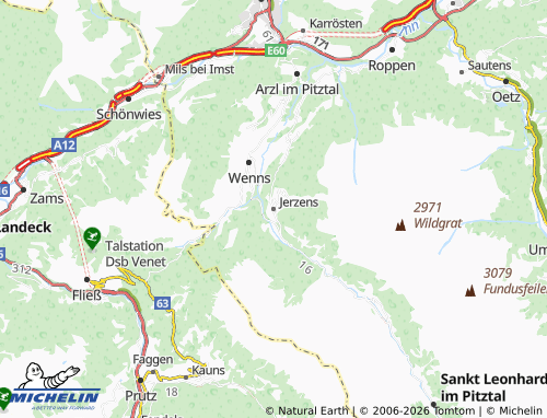 Carte MICHELIN Jerzens - ViaMichelin