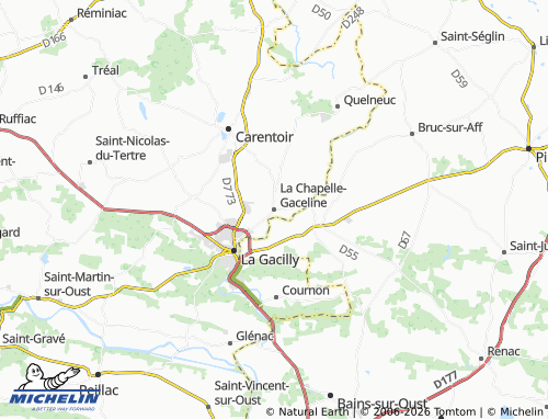 Carte MICHELIN La Chapelle-Gaceline - ViaMichelin