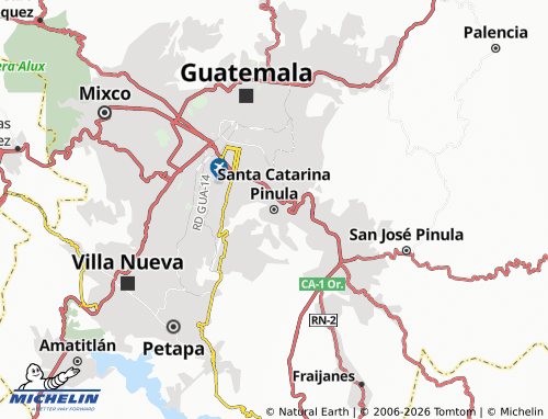 Mapa MICHELIN Santa Catarina Pinula - ViaMichelin