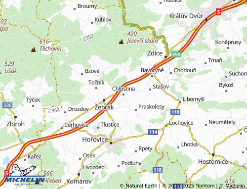 Mapa MICHELIN Chlustina - ViaMichelin
