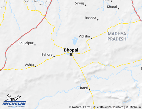 Mappa MICHELIN Madhya Pradesh - ViaMichelin
