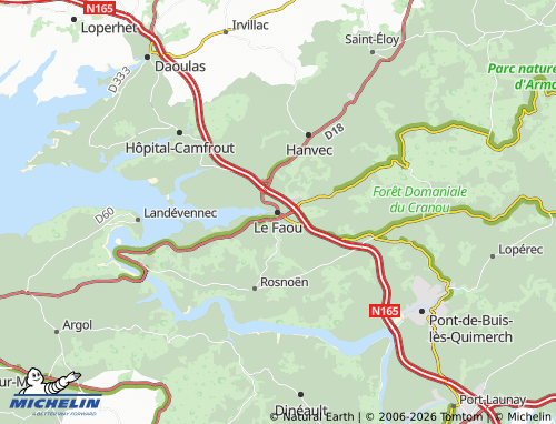 Mappa MICHELIN Le Faou - ViaMichelin