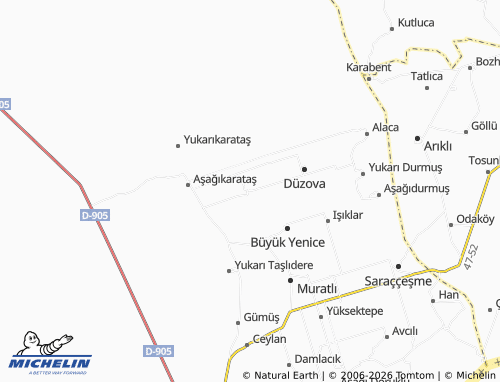 MICHELIN Tekinler map - ViaMichelin
