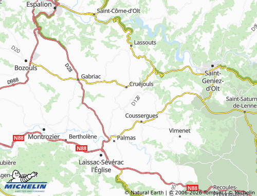 Mappa MICHELIN Briounas - ViaMichelin