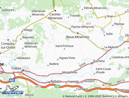 Mapa MICHELIN Saint-Frichoux - ViaMichelin