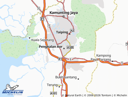 Mappa MICHELIN Pengkalan Aor - ViaMichelin