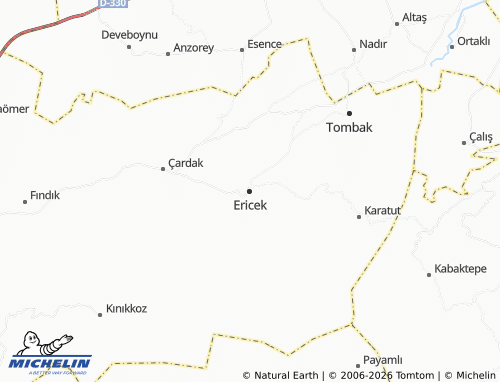 MICHELIN Ericek map - ViaMichelin