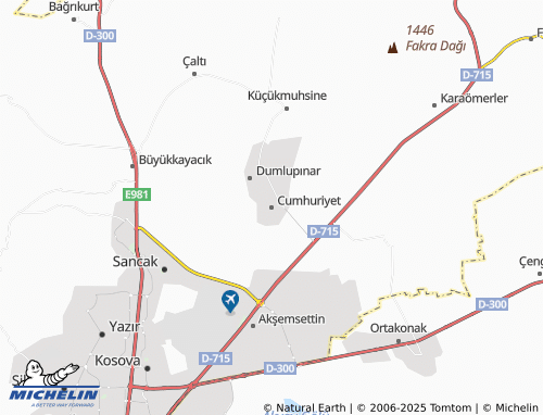 MICHELIN Cumhuriyet map - ViaMichelin