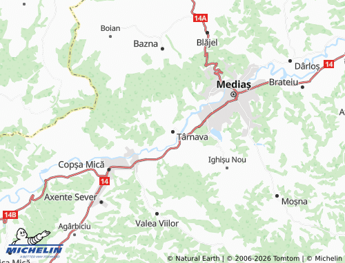 Mappa MICHELIN Târnava - ViaMichelin