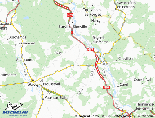 Carte MICHELIN Avrainville - ViaMichelin