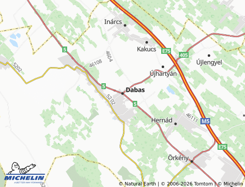 MICHELIN Dabas map - ViaMichelin