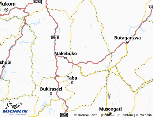 Mappa MICHELIN Nyabushishi - ViaMichelin