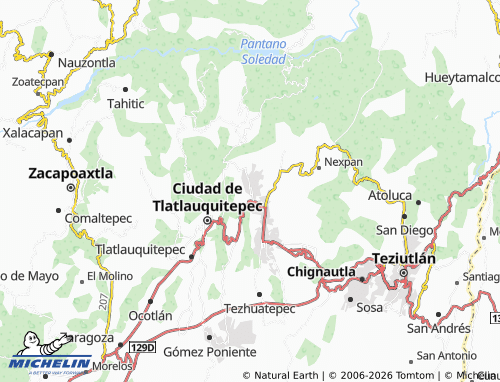 MICHELIN Yaonáhuac map - ViaMichelin
