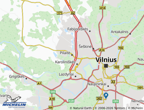 Mappa MICHELIN Pilaitės seniūnija - ViaMichelin