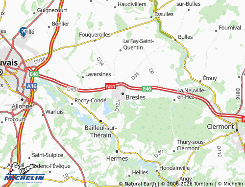Mappa MICHELIN Bresles - ViaMichelin