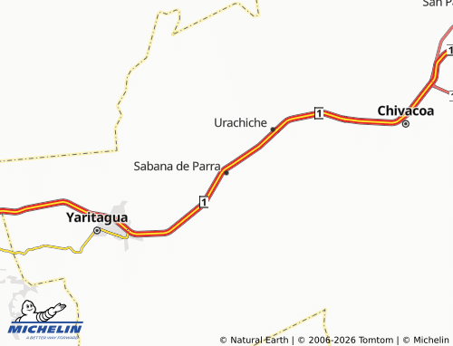 Mappa MICHELIN Sabana de Parra - ViaMichelin