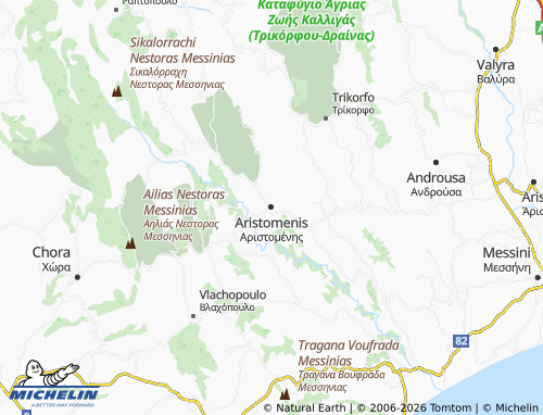 MICHELIN Aristomenis map - ViaMichelin