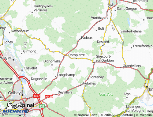 Carte MICHELIN Dompierre - ViaMichelin