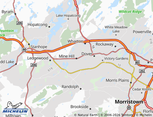 Mappa MICHELIN Mine Hill - ViaMichelin