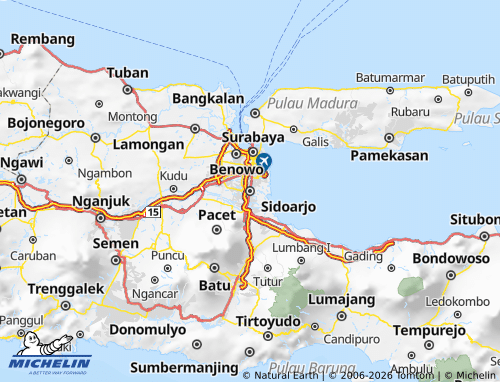 Carte MICHELIN Sidoarjo - ViaMichelin