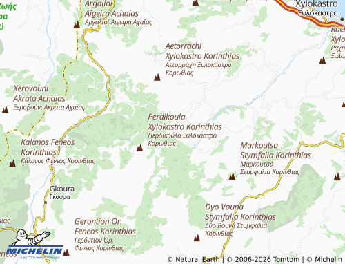 MICHELIN Ano Trikala map - ViaMichelin