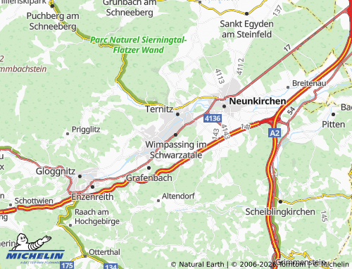 Mapa MICHELIN Wimpassing im Schwarzatale - ViaMichelin