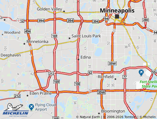 Mapa MICHELIN Edina - ViaMichelin