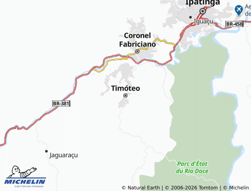 MICHELIN Timóteo map - ViaMichelin