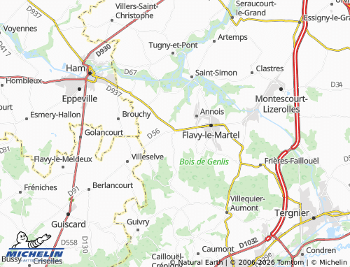 Mappa MICHELIN Cugny - ViaMichelin