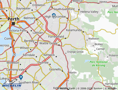 Mapa MICHELIN Wattle Grove - ViaMichelin