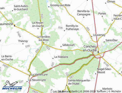 Mapa MICHELIN Sébécourt - ViaMichelin