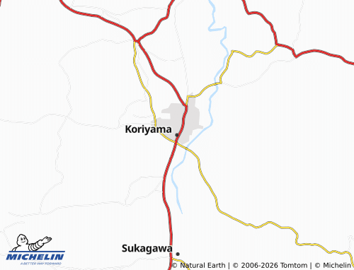 Kaart MICHELIN Koriyama - ViaMichelin