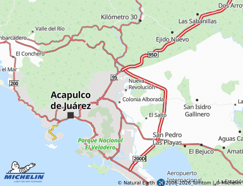 MICHELIN Colonia Acapulco 2000 map - ViaMichelin