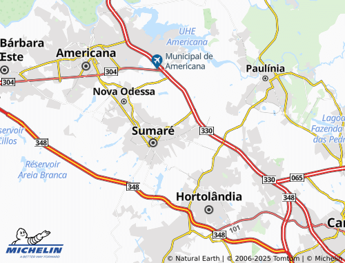 MICHELIN Chácara Bela Vista map - ViaMichelin