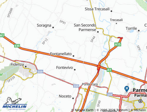 Mappa MICHELIN Fontanellato - ViaMichelin