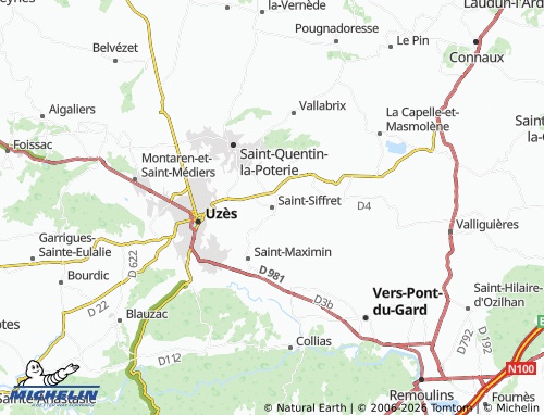 Mapa MICHELIN Saint-Siffret - ViaMichelin