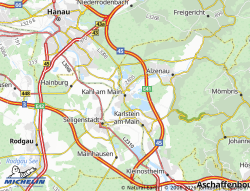 Mappa MICHELIN Kahl am Main - ViaMichelin