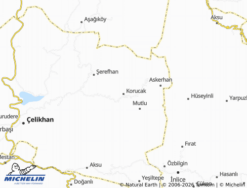 MICHELIN Korucak map - ViaMichelin