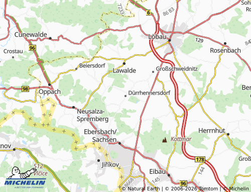 MICHELIN-Landkarte Dürrhennersdorf - ViaMichelin