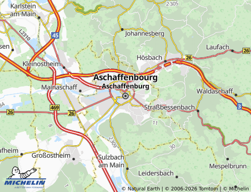MICHELIN Aschaffenburg map - ViaMichelin
