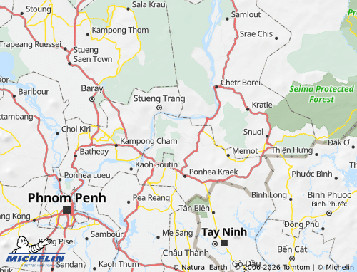Mapa MICHELIN Krouch Chhmar - ViaMichelin