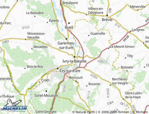 MICHELIN Ivry-la-Bataille map - ViaMichelin