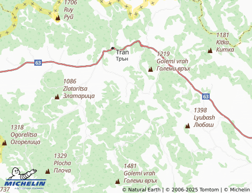 MICHELIN Glogovitsa map - ViaMichelin