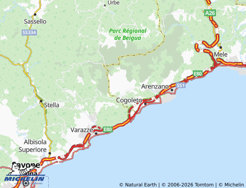 Mapa MICHELIN Sciarborasca - ViaMichelin