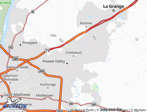 Mappa MICHELIN Crestwood - ViaMichelin